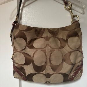 Coach Carly Jacquard Hobo Shoulder Bag
